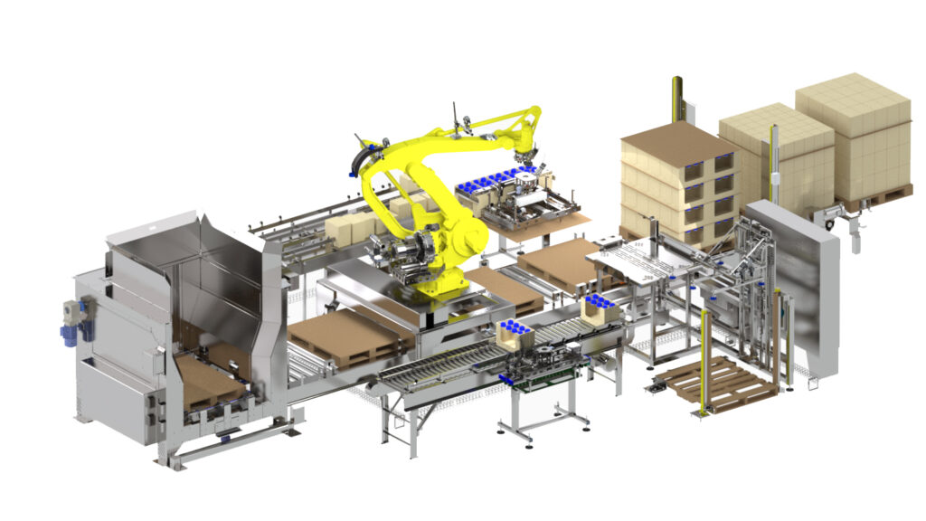 Máquina de palletizer robótico