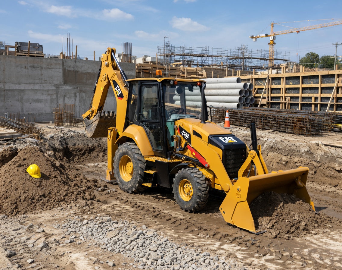 Retroescavadeira 416 da Caterpillar em bom estado, entrego em Puebla, Puebla.